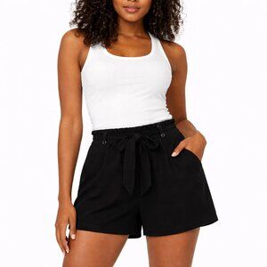 Sincerely Jules Black Elastic Waist Shorts | Casual Chic Pull-On | Size S